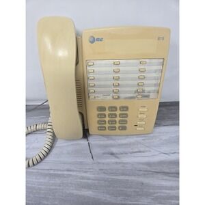 Vintage AT&T 8q5‎ Wall Mounted Push Dial Phone Telephone Office Home Land Line